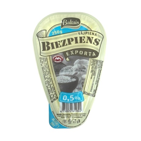 코티지 치즈 0,5% "Baltais" (250g)
