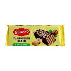 Yashkino Shokolad bilan qoplangan vafli yong'oqli (200g)